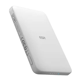 Magnetinė išorinė baterija ESR Qi2 MagSlim 5000mAh (balta)