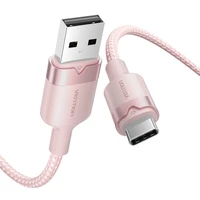 USB 2.0 A į USB-C 3A Vention CTNPF 1M kabelis (rožinės spalvos)