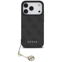 Guess 4G Charms Collection MagSafe dėklas telefonui iPhone 17 Pro - juodas