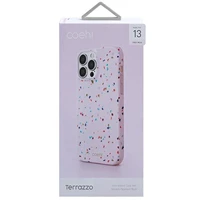 Uniq Coehl Terrazzo dėklas telefonui iPhone 13 Pro Max - rožinė