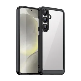 Kosminės erdvės dėklas su geliniu rėmeliu Samsung Galaxy S25+ - juodas