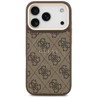 Guess 4G PU Classic Logo Magnetinis dėklas telefonui iPhone 17 Pro - rudas