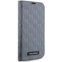 Karl Lagerfeld KLBKP14XSAKLHPG iPhone 14 Pro Max 6.7" Dėklas telefonui sidabrinis sidabrinis Saffiano Monograma