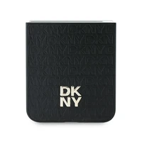 DKNY Dėklas telefonui Samsung Galaxy Z Flip6 su kartotiniu dizainu Stack Logo - juodas