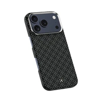 "Benks" magnetinis šarvas "Air Armor Grid Kevlar Case Metal Frame 600D (B070) for Iphone 17 Pro Max black