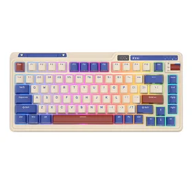 Royal Kludge KZZI K75 pro RGB belaidė mechaninė klaviatūra, Moment jungiklis (retro mėlyna) (QWERTY)