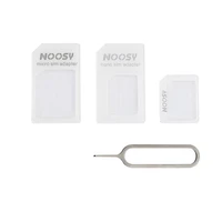 Noosa SIM kortelių adapterių rinkinys + raktas - baltas