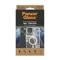PanzerGlass HardCase su MagSafe antibakterinis karinio standarto sertifikuotas dėklas iPhone 14 Plus / 15 Plus telefonams – skaidrus