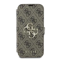 Guess 4G Metal Logo dėklas telefonui iPhone 16 Plus - rudas