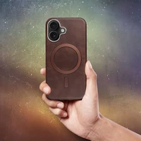 GENTLEMAN MAG COVER Dėklas telefonui suderinamas su MagSafe IPHONE 16 PRO rudas