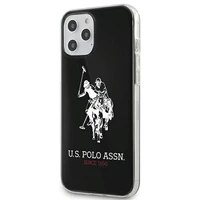 US Polo blizgus didelio logotipo dėklas telefonui iPhone 12 / 12 Pro 6.1" - juoda