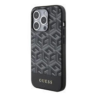 Guess GCube Stripes Magnetinis dėklas telefonui iPhone 15 Pro - juodas