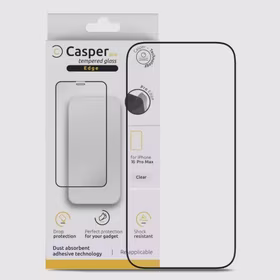 Apsauginis stiklas "Casper Pro" Apple iPhone 15 Pro Max (Nesulūžtantys kraštai) (Blister)
