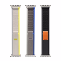 DUX DUCIS dirželis YJ nailoninis Apple Watch 42 / 44 / 45 / 49 mm juodas pilkas