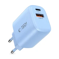 Tech-Protect NCA30 PD 30W QC3.0 USB-A / USB-C sieninis įkroviklis - mėlynas