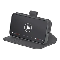 Puro atverčiamas dėklas su pinigine Samsung Galaxy S25 - juodas