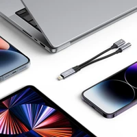 Tech-Protect UltraBoost Lightning (male) / mini lizdas 3.5mm (female) - Lightning (female) - juodas