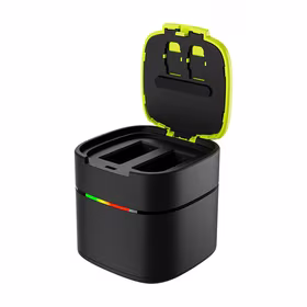 TELESIN Box dviejų kanalų įkroviklis GoPro Hero 12 / 11 / 10 / 9 kameroms (greitas įkrovimas)