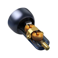 "Baseus" USB / C tipo USB automobilinis įkroviklis 65 W 5 A SCP Quick Charge 4.0+ Power Delivery 3.0 LCD ekranas pilkos spalvos (CCKX-C0G)