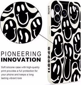 Pnakqil Iphone 17 Air dėklas Blurry Smiles juodas