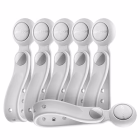 Joyroom JR-ZS422 kabelių tvarkyklė silikoninė juostelė su magnetu, 6 dalių rinkinys - baltas