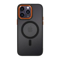 Tel Protect Magnetinis anglies dėklas telefonui Iphone 12/12 Pro juodas-oranžinis