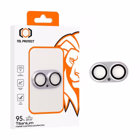 Tempered stiklas Tel Protect 95% AR+AF Full Metal kameros apsauga on camera for Iphone 17 violetinis (camera island)