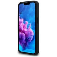 Guess Silicone Script Metal Logo MagSafe dėklas telefonui iPhone 16e - juoda