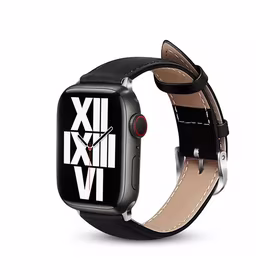 Crong Noble Band - Genuine Leather dirželis Apple Watch 44/45/46/49 mm (juodas Noir)