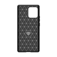 Carbon Case silikoninis dėklas telefonui Motorola Edge 40 Pro - juodas