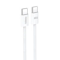 Foneng Kabelis X110 - Type-C į Type-C - PD 60W 3A 1,2 m baltas