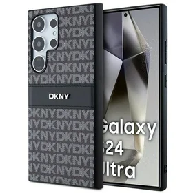 DKNY odinis Mono Stripe ir Metal Logo dėklas telefonui Samsung Galaxy S24 Ultra - juodas