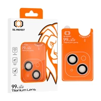 Apsauginis stiklas Tel Protect Titanium Lens 99% AR ant kameros Iphone 13/13 Mini skaidrus (2 lęšiai)
