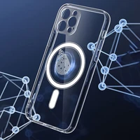 CLEAR MAG COVER magnetinis dėklas telefonui su kameros apsauga, suderinamas su MagSafe, skirtas IPHONE 13 Pro Max, skaidrus