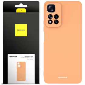 Spacecase silikoninis dėklas Redmi Note 11 Pro+ oranžinis