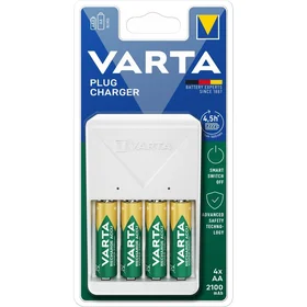 VARTA KIŠTUKINIS ĮKROVIKLIS 57657 + 4 x įkraunama baterija R6 (AA) 2100mAh