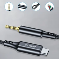 Choetech AUX006 USB-C / mini lizdas 3,5 mm kabelis 1 m - juodas