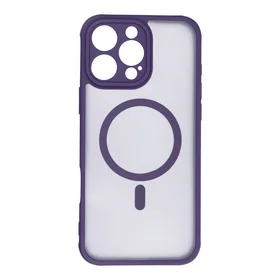 Pilnai matinis MAG COVER dėklas, suderinamas su MagSafe, iPhone 16 Pro Max violetinis