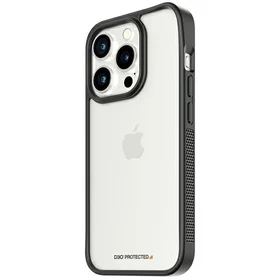PanzerGlass ClearCase Dėklas telefonui iPhone 15 Pro – karinės klasės sertifikuotas, skaidrus ir juodas