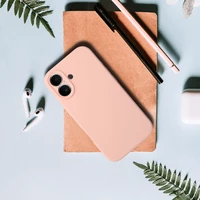 Silikoninis Lite dėklas telefonui Iphone 17 persikinis