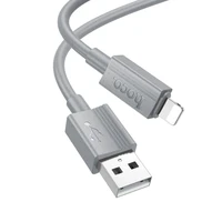 Kabelis USB-A į Lightning Hoco 2,4A 1 m X107 pilkas