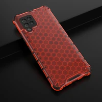 Honeycomb dėklas šarvuotas su TPU buferiu Samsung Galaxy A42 5G raudonas