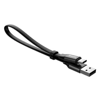 Baseus Nimble plokščias kabelis USB / USB-C kabelis su laikikliu 2A 0.23M juodas (CATMBJ-01)