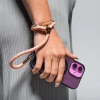 FORCELL F-DESIGN L8X36 riešo telefono virvelė su reguliuojamu ilgiu (maks. 18cm kilpoje) rožinė balta