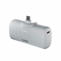 SBS EcoPower 5000 mAh 10W išorinė baterija su įmontuotu USB-C prievadu - pilka