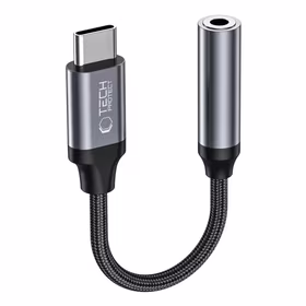 Tech-Protect UltraBoost USB-C / 3.5 mm mini lizdo adapteris - juodas