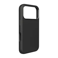 Pure Icon Magnetinis Pro skystas silikoninis dėklas iPhone 17 Pro Max, MagSafe suderinamas, su kameros apsauga ir aliuminio mygtukais - juodas