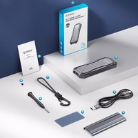 Orico OXS2C3-G2 M.2 NVMe/SATA SSD USB-C 3.2 taktinis sustiprintas diskų dėklas - pilkas