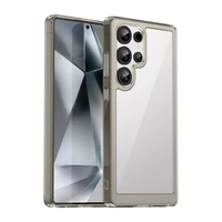 Dėklas telefonui (m) su gelio rėmeliu Samsung Galaxy S25 Ultra - skaidrus juodas (m)