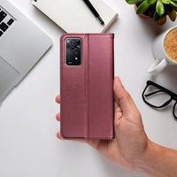 SMART MAGNETO knygos tipo dėklas telefonui XIAOMI Redmi Note 13 Pro 5G, bordo